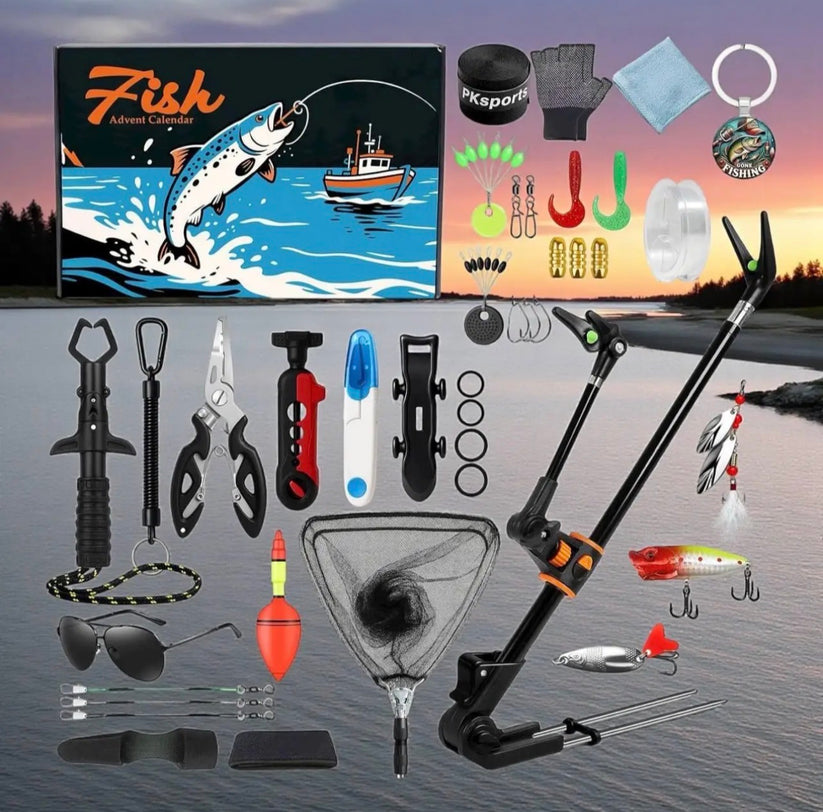 2026 Fishing Advent Calendar: 24 Fishing Gear and Accessories | A Gift for Fishing Enthusiasts