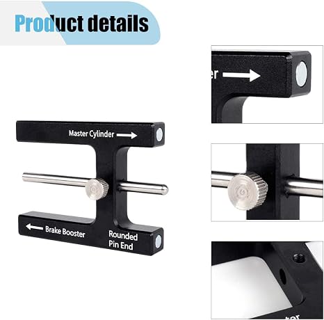 🛠️ Premium Aluminium Brake Booster Push Rod Adjustment Tool with Length Gauge