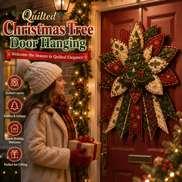 🎄Beginner-Friendly Oversized Christmas Character Quilted Door Hanger Sewing Kit| Complete Kit with All Tools & Step-by-Step Guide Included