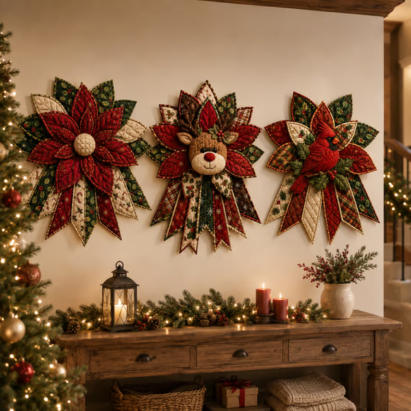 🎄Beginner-Friendly Oversized Christmas Character Quilted Door Hanger Sewing Kit| Complete Kit with All Tools & Step-by-Step Guide Included