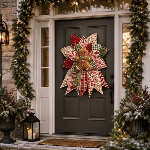 🎄Beginner-Friendly Oversized Christmas Character Quilted Door Hanger Sewing Kit| Complete Kit with All Tools & Step-by-Step Guide Included