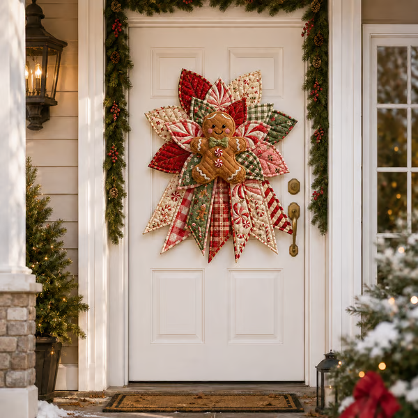 🎄Beginner-Friendly Oversized Christmas Character Quilted Door Hanger Sewing Kit| Complete Kit with All Tools & Step-by-Step Guide Included