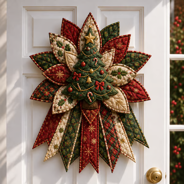 🎄Beginner-Friendly Oversized Christmas Character Quilted Door Hanger Sewing Kit| Complete Kit with All Tools & Step-by-Step Guide Included