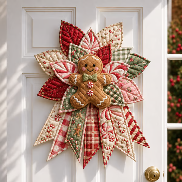 🎄Beginner-Friendly Oversized Christmas Character Quilted Door Hanger Sewing Kit| Complete Kit with All Tools & Step-by-Step Guide Included