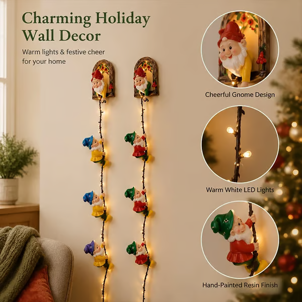 🎄 Christmas Gnome String Lights