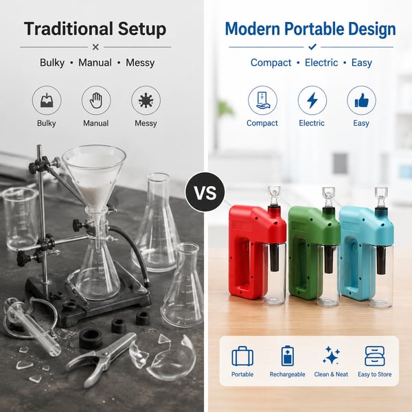 Portable Handheld Electric Filtration Device | Modern Glass Minimalist Design