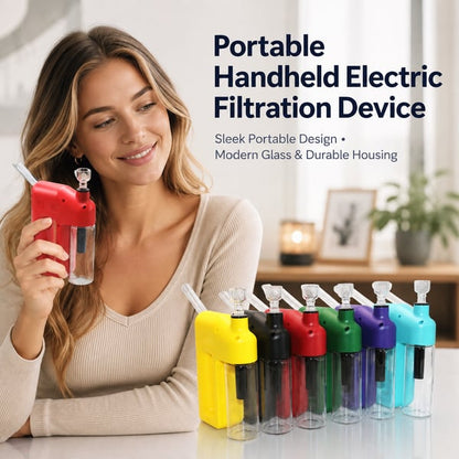  Portable Handheld Electric Filtration Device | Modern Glass Minimalist Design