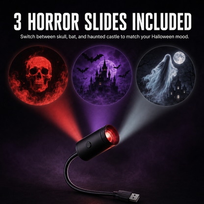 Plug-and-Play HD Halloween Horror Projector