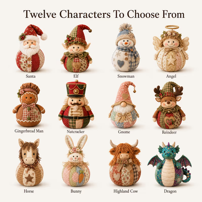 🎄🎅Patchwork Fabric Doll DIY Kit | ✨Create a Cozy Handmade Character for Every Season!