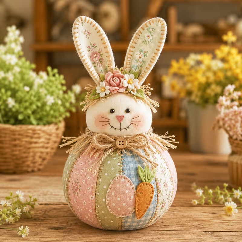🎄🎅Patchwork Fabric Doll DIY Kit | ✨Create a Cozy Handmade Character for Every Season!