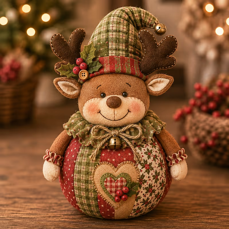 🎄🎅Patchwork Fabric Doll DIY Kit | ✨Create a Cozy Handmade Character for Every Season!
