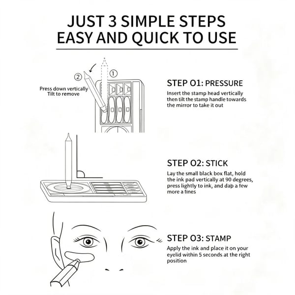 3-in-1 Multifunctional Eye Makeup Stamp Set