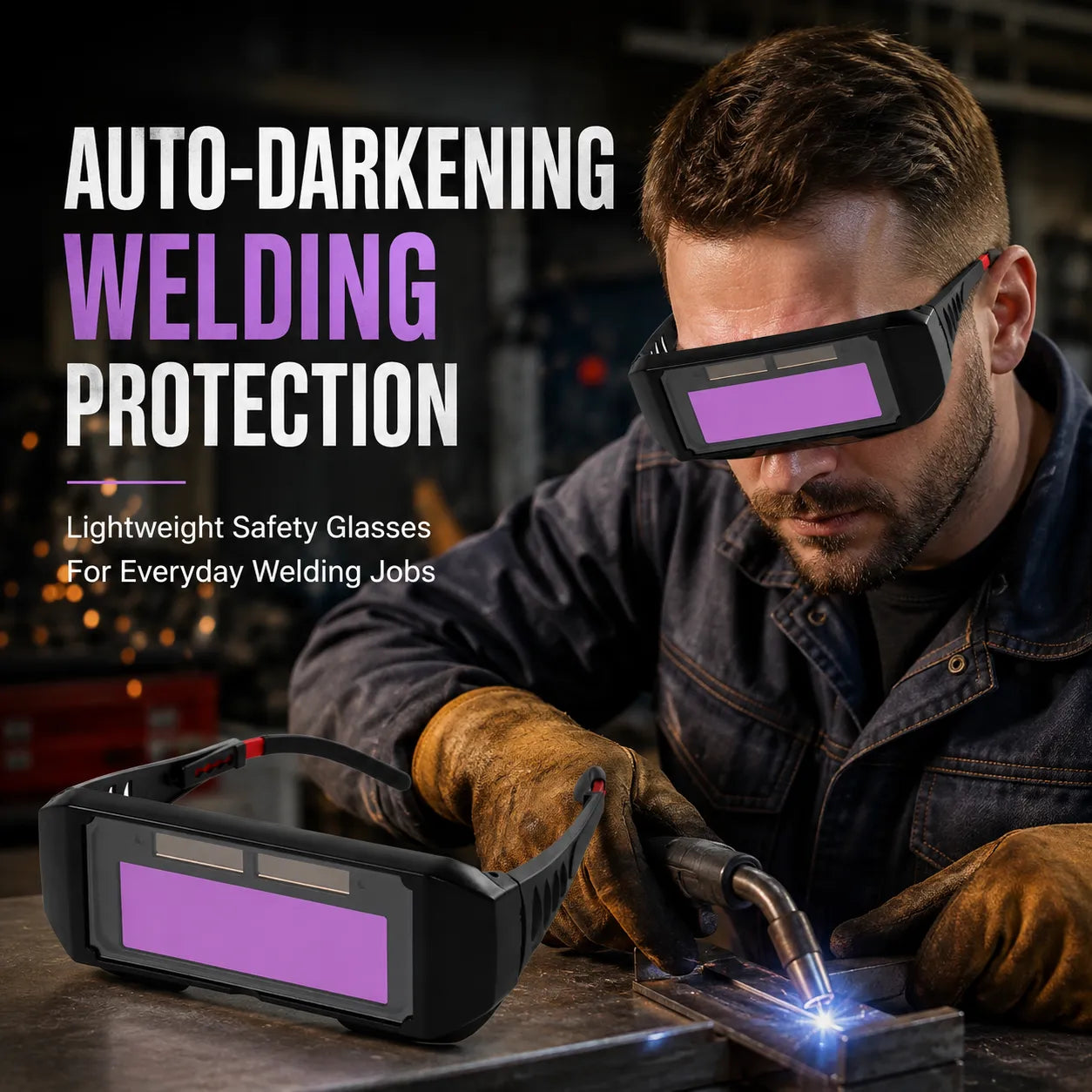 😎🛡️ Industrial Safety Welding Glasses – Anti-Glare, Impact-Resistant Protective Eyewear for Welders
