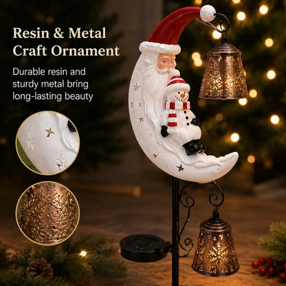 Christmas Moon Solar Stake Light