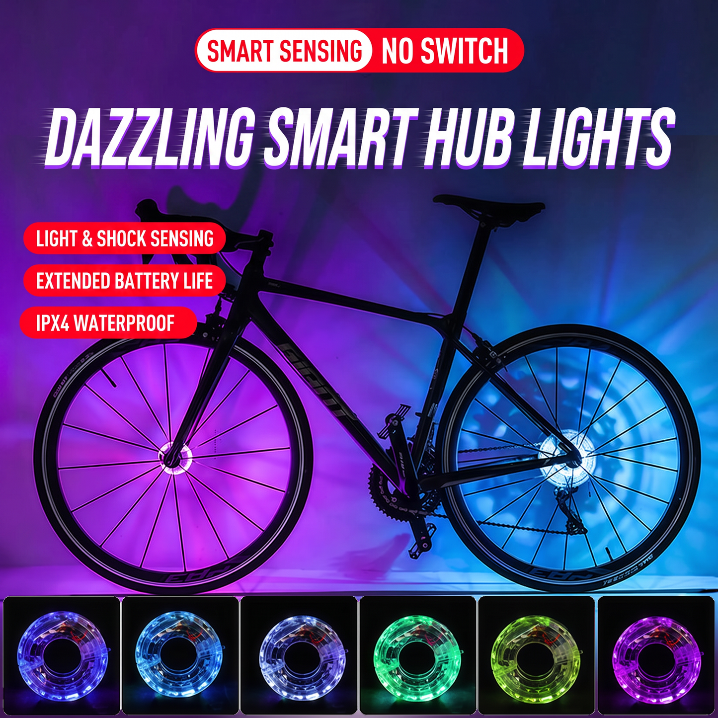 🚲LED bicycle drum lights
