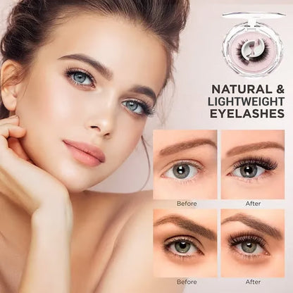 👁Glue-Free Self-Adhesive Lashes – 3-Second, Natural & Reusable