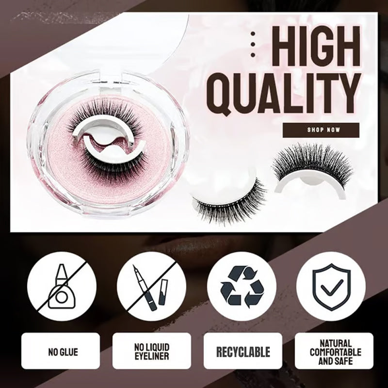 👁Glue-Free Self-Adhesive Lashes – 3-Second, Natural & Reusable