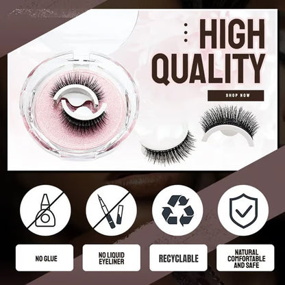 👁Glue-Free Self-Adhesive Lashes – 3-Second, Natural & Reusable