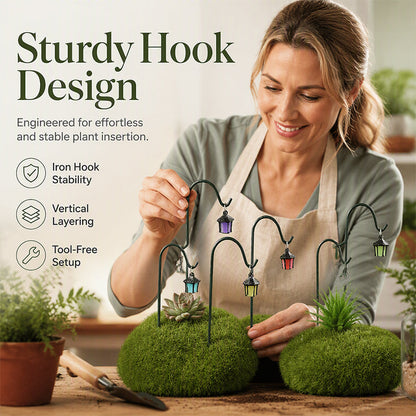 🌙 7-Pack Glow-in-the-Dark Mini Lantern Stakes - Magical Garden Decor
