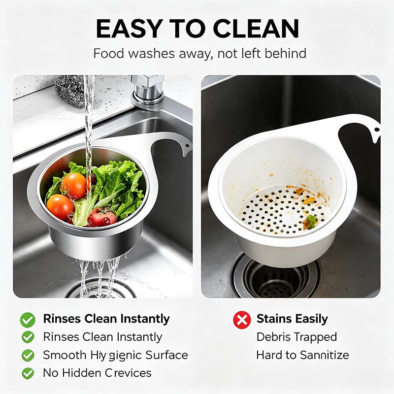 🦢💧Stainless Steel Swan Sink Strainer Basket.