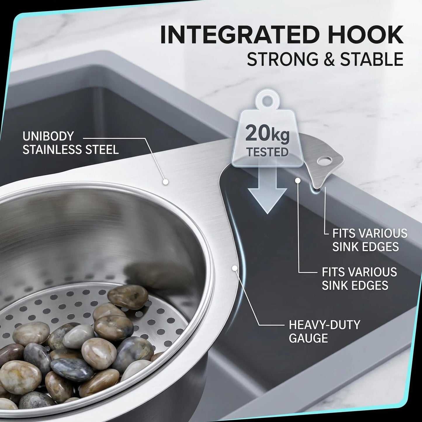 🦢💧Stainless Steel Swan Sink Strainer Basket.