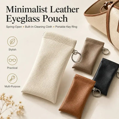 👓Elastic Opening PU Leather Sunglasses Pouch