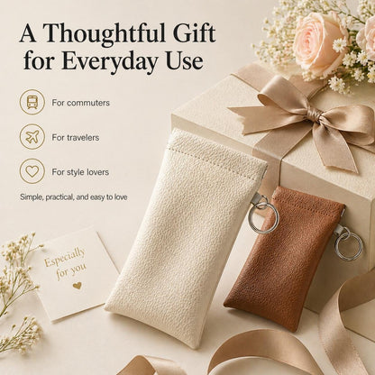 👓Elastic Opening PU Leather Sunglasses Pouch