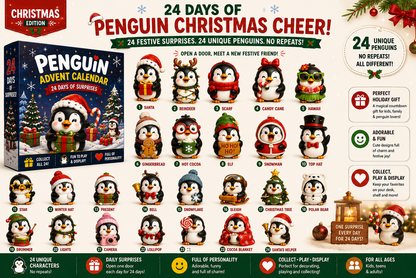  24 Days of Penguin Surprises Advent Calendar – 24 Unique Penguins, 3 Fun Editions