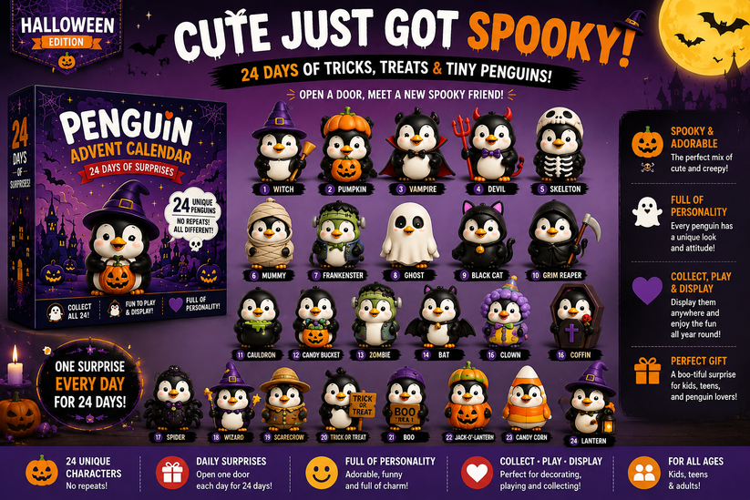  24 Days of Penguin Surprises Advent Calendar – 24 Unique Penguins, 3 Fun Editions