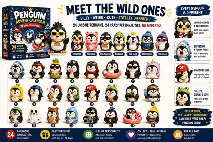  24 Days of Penguin Surprises Advent Calendar – 24 Unique Penguins, 3 Fun Editions