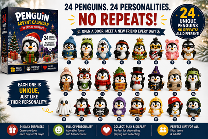 24 Days of Penguin Surprises Advent Calendar – 24 Unique Penguins, 3 Fun Editions