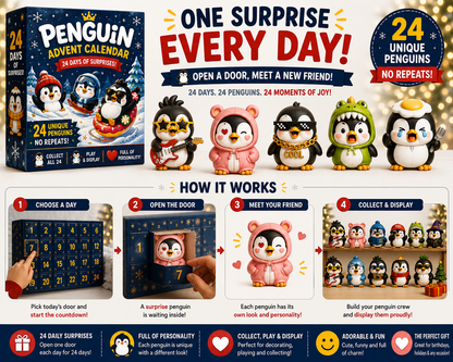  24 Days of Penguin Surprises Advent Calendar – 24 Unique Penguins, 3 Fun Editions
