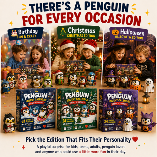  24 Days of Penguin Surprises Advent Calendar – 24 Unique Penguins, 3 Fun Editions