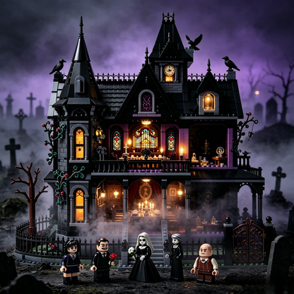 Halloween Gothic Dark Family Manor Building Set