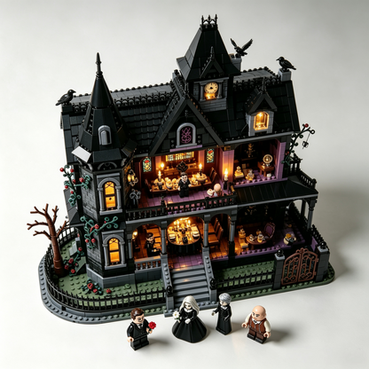 Halloween Gothic Dark Family Manor Building Set