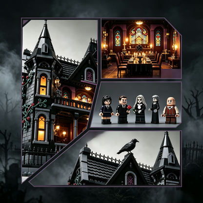 Halloween Gothic Dark Family Manor Building Set
