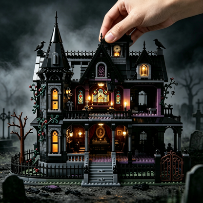 Halloween Gothic Dark Family Manor Building Set