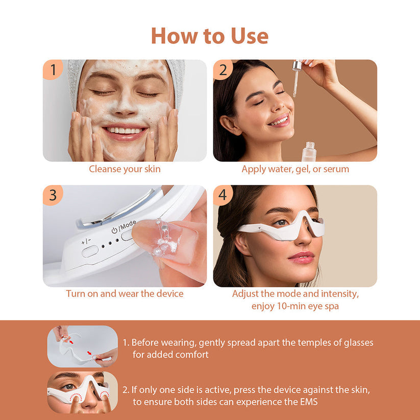 Eye Massager With Red Light For Under Eye Swelling And Fine Lines
