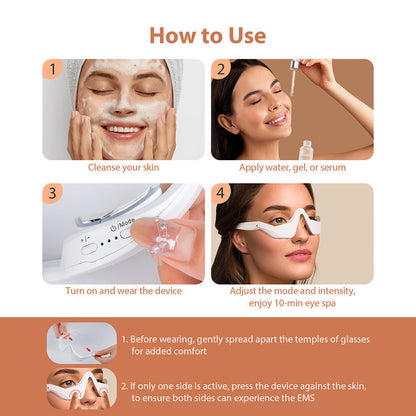 Eye Massager With Red Light For Under Eye Swelling And Fine Lines