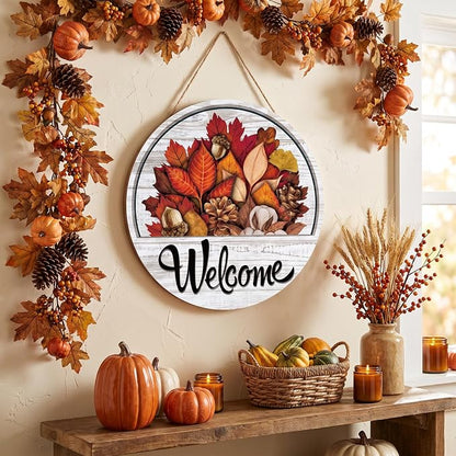 12 Pcs&16 Pcs Interchangeable Welcome Sign for Front Door