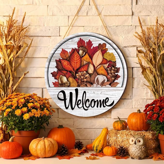 12 Pcs&16 Pcs Interchangeable Welcome Sign for Front Door