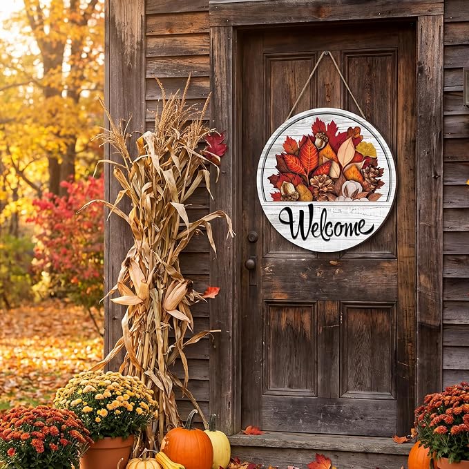 12 Pcs&16 Pcs Interchangeable Welcome Sign for Front Door