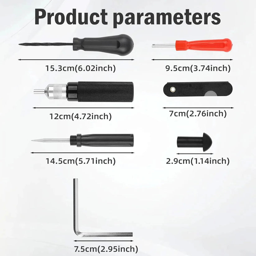 🧰Mushroom Tire Puncture Repair Kit in Leather Case