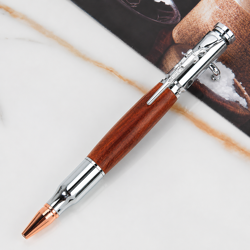 🖊Handcrafted by Jake Wilson🖊 Bolt Action Wooden Bullet PenTM | Crafted From Real Wood & Bullet Casing 15 reviews