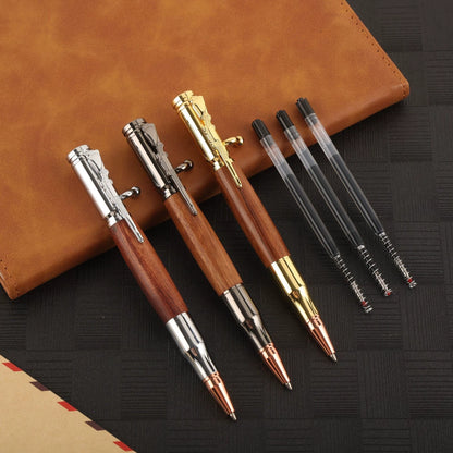 🖊Handcrafted by Jake Wilson🖊 Bolt Action Wooden Bullet PenTM | Crafted From Real Wood & Bullet Casing 15 reviews
