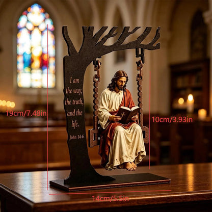 Christian Jesus Swing Ornament-Faithful Handcrafted Swing Jesus Decor