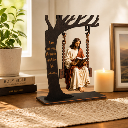 Christian Jesus Swing Ornament-Faithful Handcrafted Swing Jesus Decor