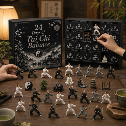 2026 Days of Tai Chi Balance Blind Box - 24-Day Festive Countdown, Tai Chi Collectible Figures Blind Box