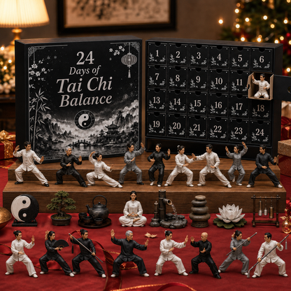 2026 Days of Tai Chi Balance Blind Box - 24-Day Festive Countdown, Tai Chi Collectible Figures Blind Box