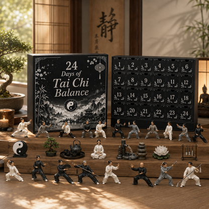 2026 Days of Tai Chi Balance Blind Box - 24-Day Festive Countdown, Tai Chi Collectible Figures Blind Box